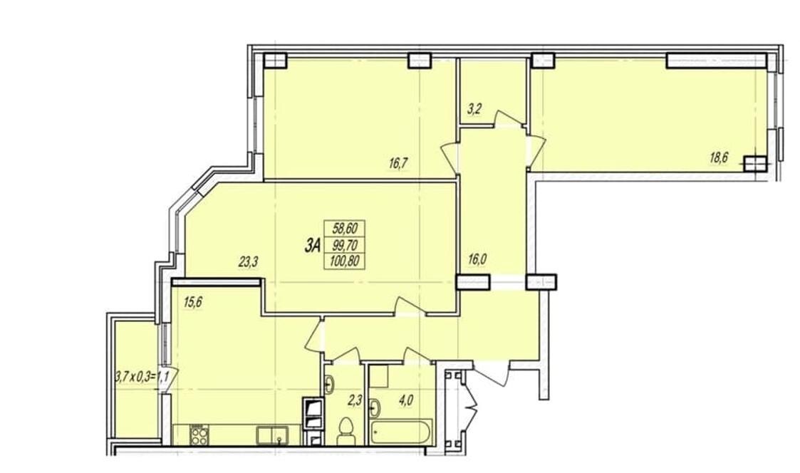 Продажа 3-комнатной квартиры 101.2 м², Линия 19-я 6-й станции Люстдорфской дороги ул.