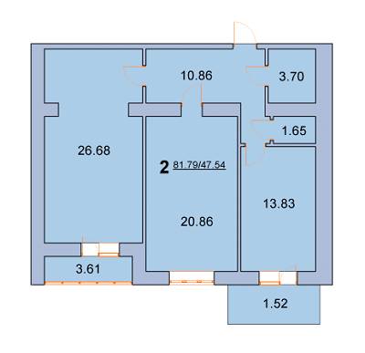 2-комнатная 81.79 м² в ЖК на ул. Новая, 31А, 31Б от 13 000 грн/м², г. Борисполь