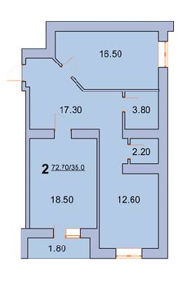2-комнатная 72.7 м² в ЖК на ул. Новая, 31А, 31Б от 13 000 грн/м², г. Борисполь