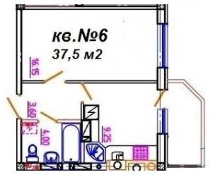 1-комнатная 37.5 м² в ЖК Комфортный от 15 750 грн/м², г. Ирпень