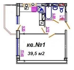 1-комнатная 39.5 м² в ЖК Комфортный от 15 750 грн/м², г. Ирпень