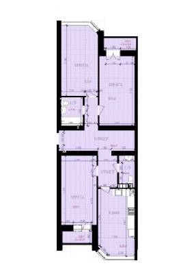 3-кімнатна 94.63 м² в ЖК Desna residence від забудовника, с. Зазим`я