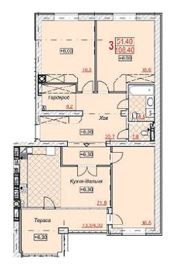 3-кімнатна 108.4 м² в ЖК Найкращий квартал від 11 500 грн/м², м. Ірпінь
