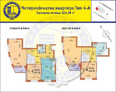 5+ комнат 124.19 м² в ЖК на ул. Горловская, 215А, 215Б, 215В от застройщика, Киев