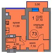 1-комнатная 37.1 м² в ЖК Ворзель Парк от 8 700 грн/м², пгт Ворзель