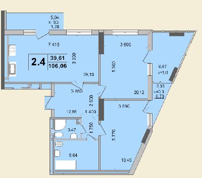 2-комнатная 106.06 м² в КД Гоголевская, 47 от 56 490 грн/м², Киев