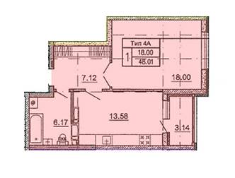 1-комнатная 48.01 м² в ЖК на ул. Краковская, 27А от 22 000 грн/м², Киев