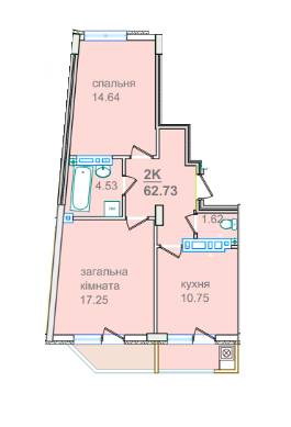 2-комнатная 62.73 м² в ЖК Околиця Джона Леннона от 18 100 грн/м², Львов