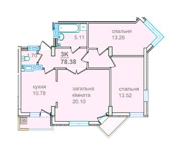 3-комнатная 78.38 м² в ЖК Околиця Джона Леннона от 18 900 грн/м², Львов