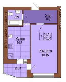1-комнатная 40.6 м² в ЖК Рафаэль от застройщика, Львов