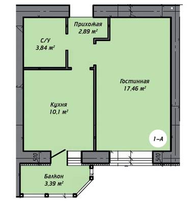 1-комнатная 39.21 м² в ЖК Столичный квартал от 13 500 грн/м², г. Ирпень