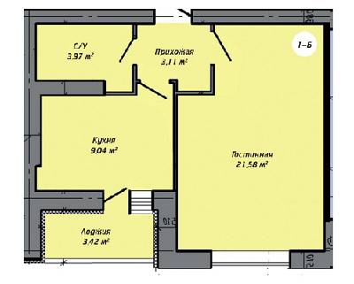 1-комнатная 39.41 м² в ЖК Столичный квартал от 13 500 грн/м², г. Ирпень