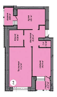 2-комнатная 52.49 м² в ЖК Столичный квартал от 13 500 грн/м², г. Ирпень