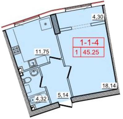 1-комнатная 45.25 м² в ЖК Тридцать шестая жемчужина от 24 170 грн/м², Одесса