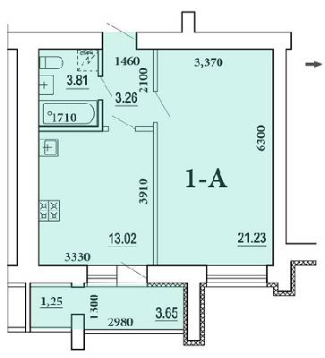 1-комнатная 44.98 м² в ЖК Чабаны от 15 000 грн/м², пгт Чабаны