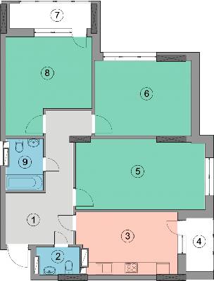 3-комнатная 94.6 м² в ЖК Geneva от 23 400 грн/м², Киев