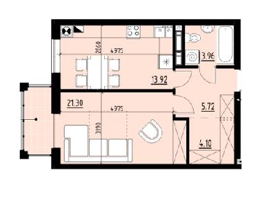 1-комнатная 49 м² в ЖК Globus Comfort от 12 900 грн/м², Львов
