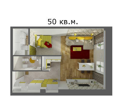 1-комнатная 50 м² в ЖК Smart House от 38 890 грн/м², Киев