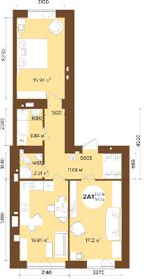 2-комнатная 67.73 м² в ЖК Фаворит Premium от 21 000 грн/м², г. Ирпень