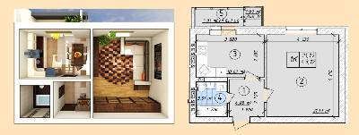 1-комнатная 43.12 м² в ЖК Власна квартира от 32 500 грн/м², Киев