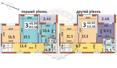 3-комнатная 113.56 м² в ЖК Новомостицко-Замковецкий от 20 751 грн/м², Киев