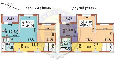 3-комнатная 114.46 м² в ЖК Новомостицко-Замковецкий от 20 751 грн/м², Киев