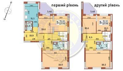 5+ комнат 127.98 м² в ЖК Новомостицко-Замковецкий от 17 000 грн/м², Киев