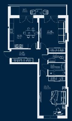 2-кімнатна 76.14 м² в ЖК Einstein Concept House від 43 600 грн/м², Київ