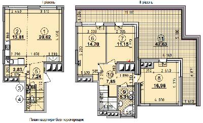 4-комнатная 114.94 м² в ЖК Seven от 28 500 грн/м², Киев
