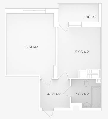 1-кімнатна 34.58 м² в ЖК Банківський 2 від 18 900 грн/м², м. Бориспіль