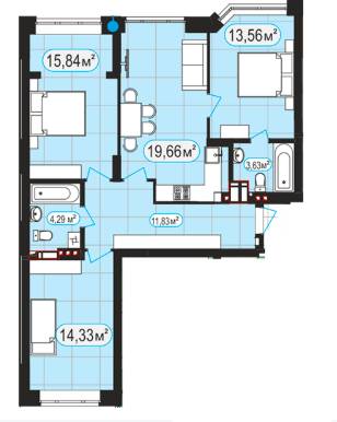 3-комнатная 83.14 м² в ЖК Мюнхаузен 2 от 26 000 грн/м², г. Ирпень