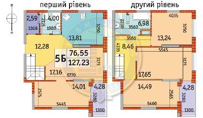Двухуровневая 127.23 м² в ЖК Радужный от 19 250 грн/м², Киев