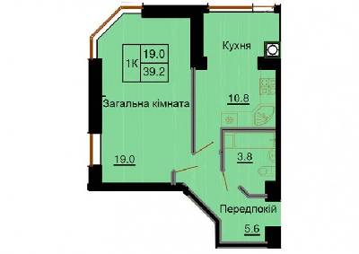 1-кімнатна 39.2 м² в ЖК Софія Клубний від забудовника, с. Софіївська Борщагівка