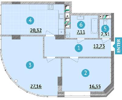2-кімнатна 86.18 м² в ЖК Smart Plaza Obolon від 47 550 грн/м², Київ