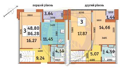 3-комнатная 86.28 м² в ЖК Медовый от 21 330 грн/м², Киев