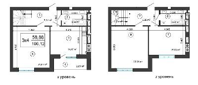 3-комнатная 106.12 м² в ЖК Сырецкий парк от 22 800 грн/м², Киев