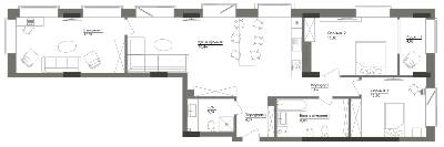 3-комнатная 117.85 м² в ЖК Washington Concept House от 59 802 грн/м², Киев