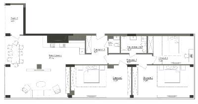 3-комнатная 139.46 м² в ЖК Washington Concept House от 59 802 грн/м², Киев