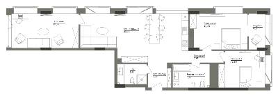 3-комнатная 115.79 м² в ЖК Washington Concept House от 59 802 грн/м², Киев