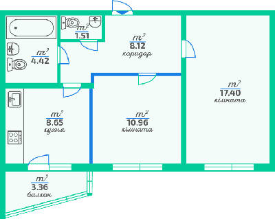 2-комнатная 53.75 м² в ЖК LaLaLand от 32 000 грн/м², Киев