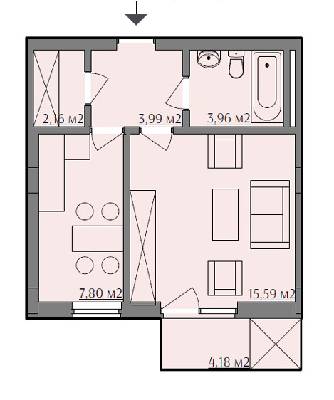 1-комнатная 34.75 м² в ЖК на ул. Варшавская, 201А от 33 800 грн/м², Львов