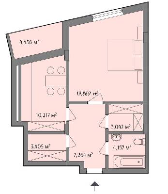 1-комнатная 49.29 м² в ЖК на ул. Варшавская, 201А от 33 800 грн/м², Львов