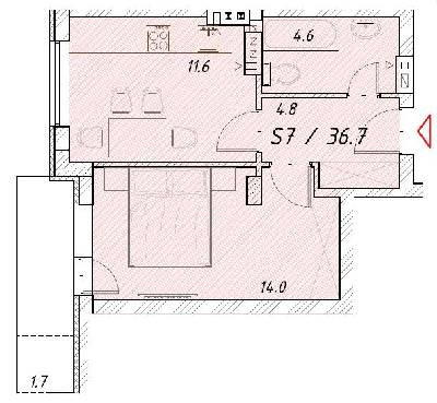 1-кімнатна 36.7 м² в ЖК Цитадель від 15 550 грн/м², м. Білгород-Дністровський