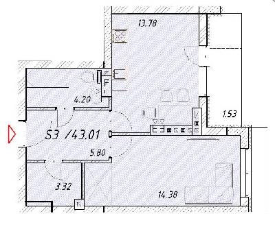 1-кімнатна 43.01 м² в ЖК Цитадель від 15 550 грн/м², м. Білгород-Дністровський