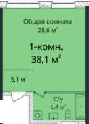 1-кімнатна 38.1 м² в ЖК Sea View від 20 950 грн/м², Одеса