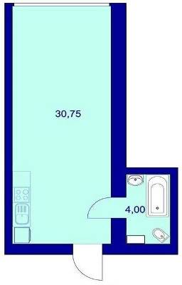 1-комнатная 30.75 м² в ЖК Милые квартиры от 8 900 грн/м², с. Мила
