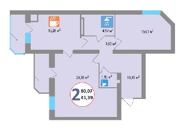 2-комнатная 80.07 м² в ЖК Еко-дім на Тракті от 12 000 грн/м², с. Лисиничи