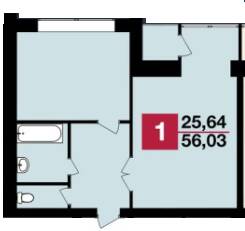 1-комнатная 56.03 м² в ЖК Сагайдачный от 10 500 грн/м², Хмельницкий