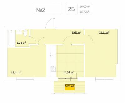2-комнатная 55.7 м² в ЖК Гранд Виллас от 10 700 грн/м², пгт Ворзель
