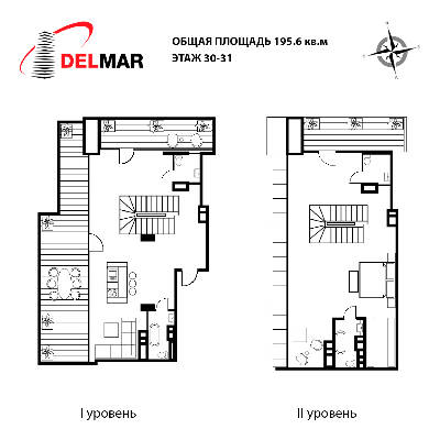 3-комнатная 195.6 м² в ЖК Delmar от 52 200 грн/м², Киев
